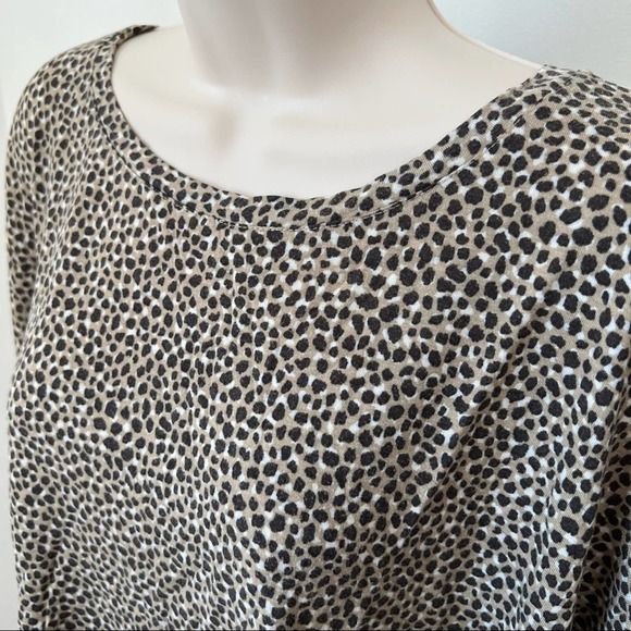H&M boxy top‎ neutral pattern short sleeve blouse flowy shirt Size XS - Picture 5 of 7